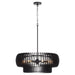 Myhouse Lighting Quorum - 8905-6-59 - Six Light Pendant - Harrelson - Matte Black