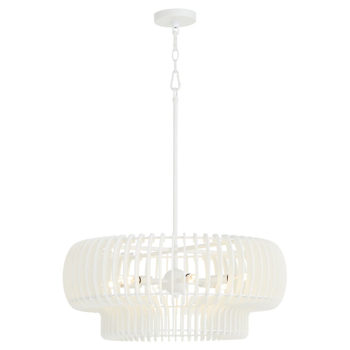 Myhouse Lighting Quorum - 8905-6-8 - Six Light Pendant - Harrelson - Studio White