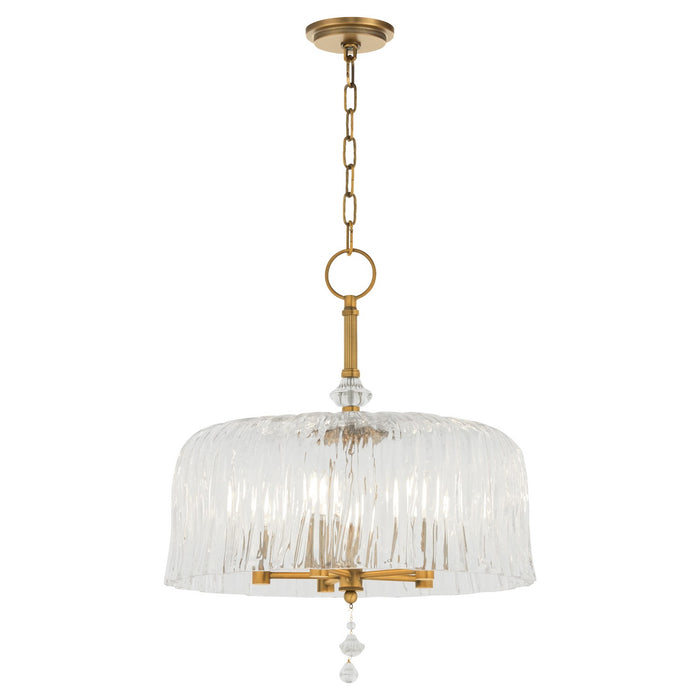 Myhouse Lighting Quorum - 893-5-47 - Five Light Pendant - Meriam - Brushed Brass