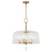 Myhouse Lighting Quorum - 893-5-47 - Five Light Pendant - Meriam - Brushed Brass