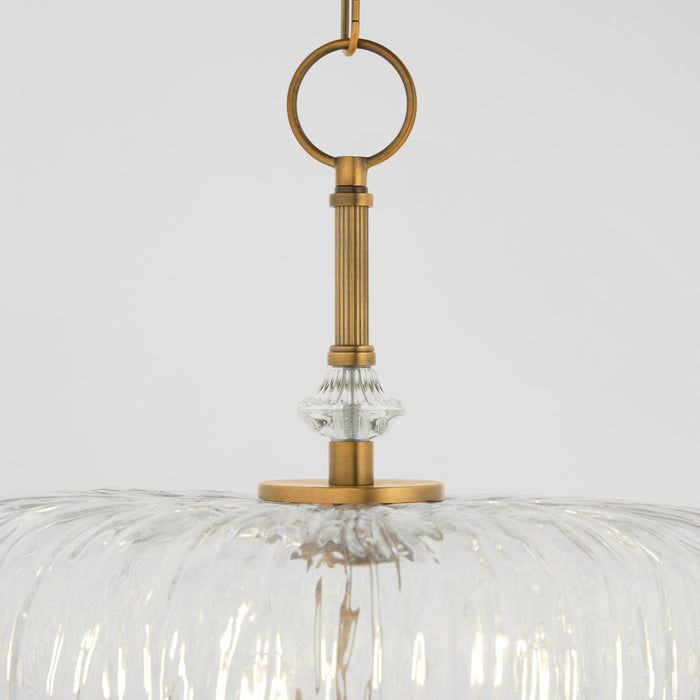 Myhouse Lighting Quorum - 893-5-47 - Five Light Pendant - Meriam - Brushed Brass