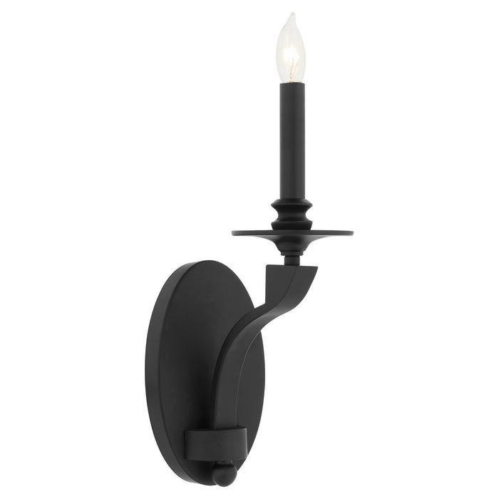 Myhouse Lighting Quorum - 5240-1-59 - One Light Wall Mount - Chantelle - Matte Black