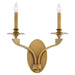 Myhouse Lighting Quorum - 5240-2-47 - Two Light Wall Mount - Chantelle - Brushed Brass