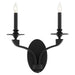Myhouse Lighting Quorum - 5240-2-59 - Two Light Wall Mount - Chantelle - Matte Black