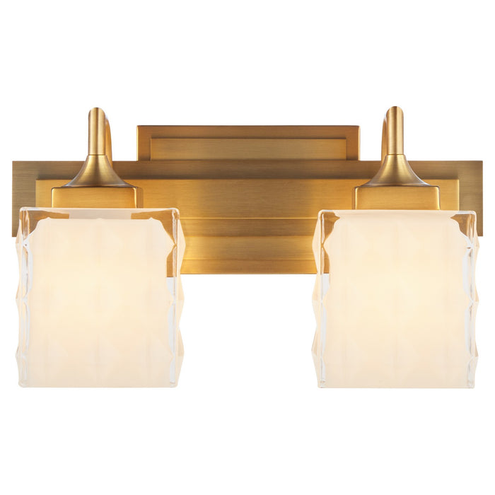 Myhouse Lighting Quorum - 5502-2-47 - Two Light Vanity - Diamonte - Brushed Brass
