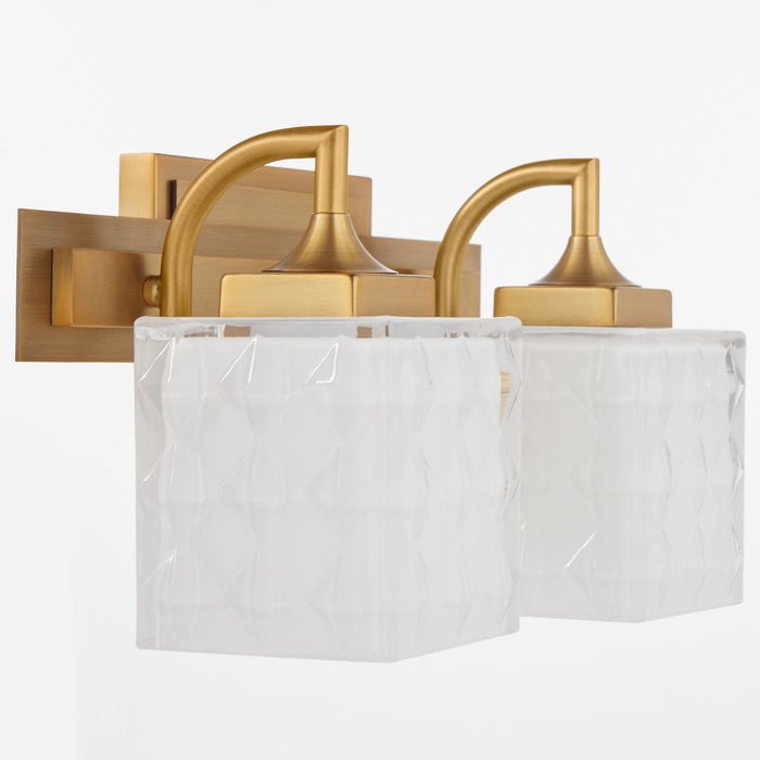 Myhouse Lighting Quorum - 5502-2-47 - Two Light Vanity - Diamonte - Brushed Brass