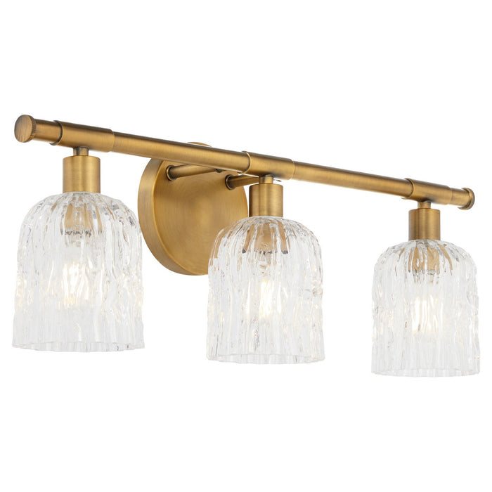 Myhouse Lighting Quorum - 593-3-47 - Three Light Vanity - Meriam - Brushed Brass