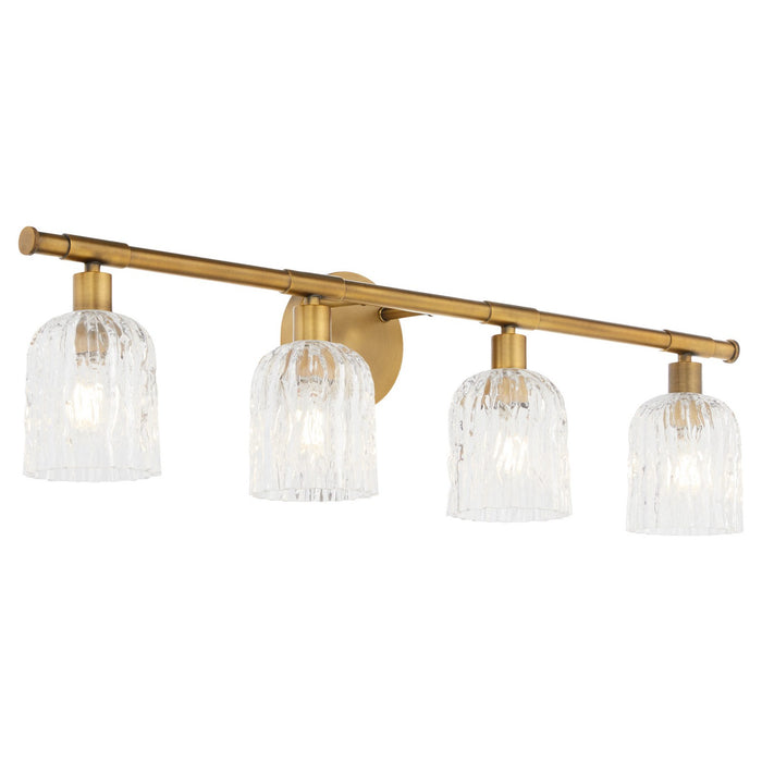 Myhouse Lighting Quorum - 593-4-47 - Four Light Vanity - Meriam - Brushed Brass