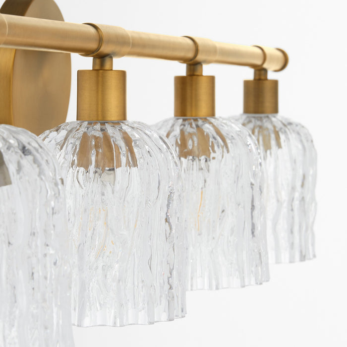 Myhouse Lighting Quorum - 593-4-47 - Four Light Vanity - Meriam - Brushed Brass