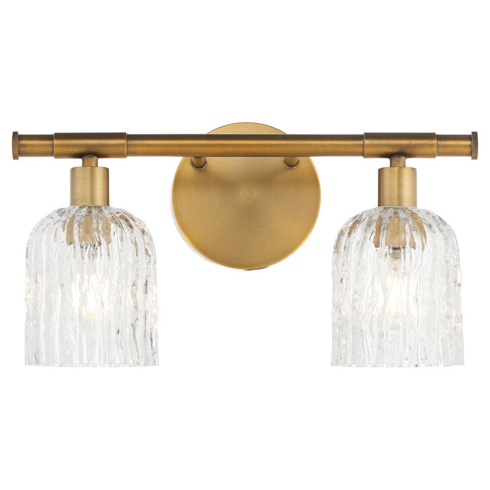 Myhouse Lighting Quorum - 593-2-47 - Two Light Wall Mount - Meriam - Brushed Brass