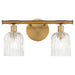 Myhouse Lighting Quorum - 593-2-47 - Two Light Wall Mount - Meriam - Brushed Brass