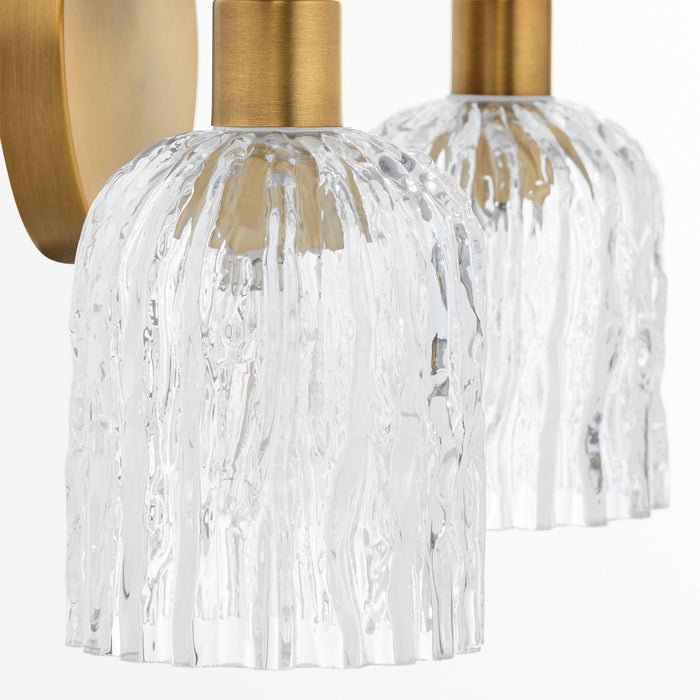 Myhouse Lighting Quorum - 593-2-47 - Two Light Wall Mount - Meriam - Brushed Brass