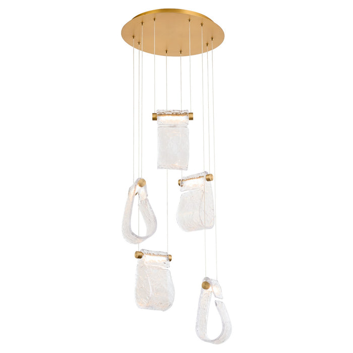 Myhouse Lighting Oxygen - 3-6102-40 - LED Pendant - Veer - Aged Brass