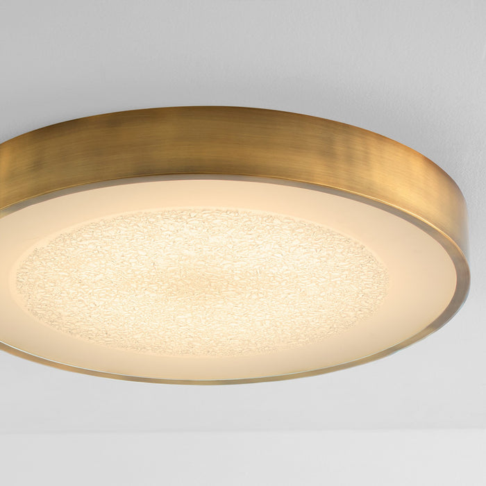 Myhouse Lighting Quorum - 3-656-56 - LED Ceiling Mount - Floe - Brushed Brass