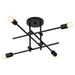 Myhouse Lighting Quorum - 3-696-15 - Four Light Semi-Flush Mount - Mika - Black