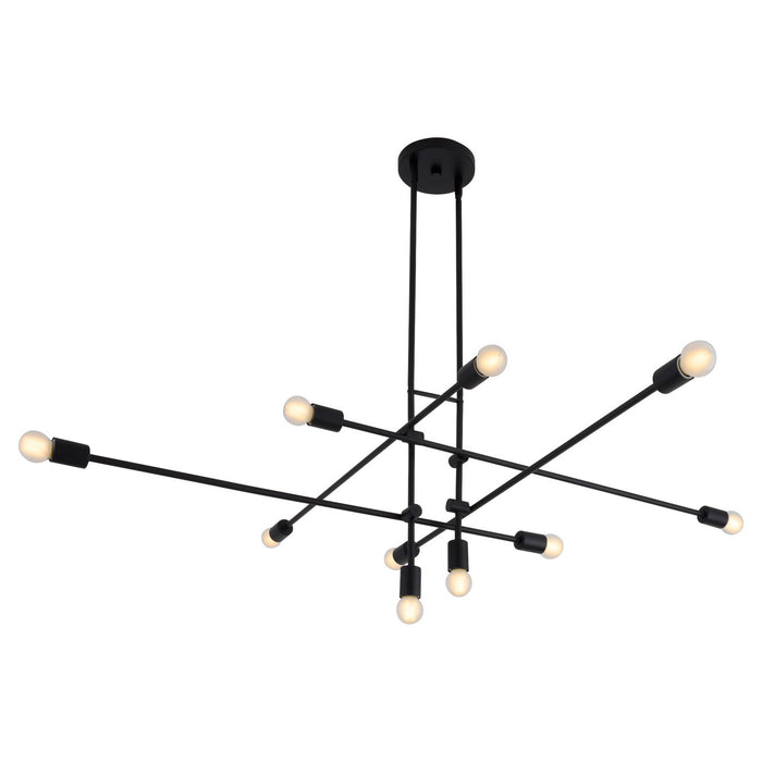 Myhouse Lighting Quorum - 3-697-15 - Ten Light Chandelier - Mika - Black