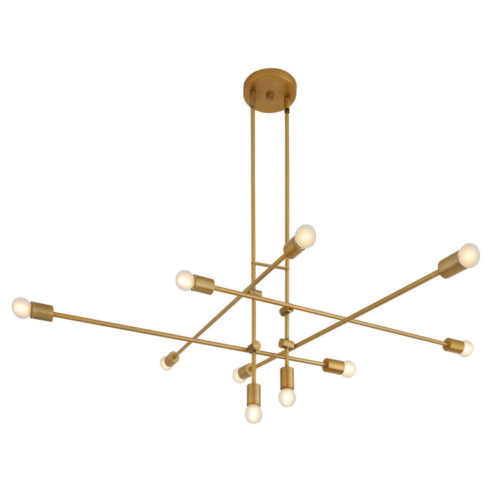 Myhouse Lighting Quorum - 3-697-56 - Ten Light Chandelier - Mika - Brushed Brass