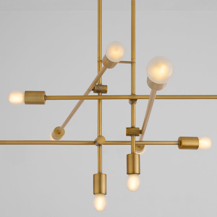 Myhouse Lighting Quorum - 3-697-56 - Ten Light Chandelier - Mika - Brushed Brass
