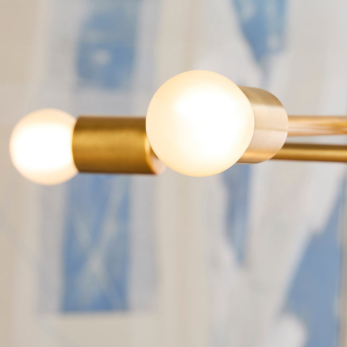 Myhouse Lighting Quorum - 3-697-56 - Ten Light Chandelier - Mika - Brushed Brass