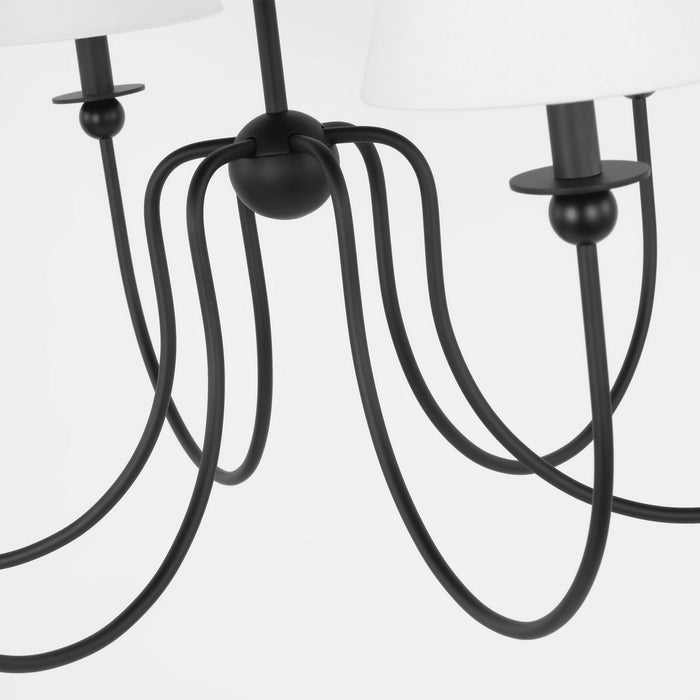 Myhouse Lighting Visual Comfort Studio - DJC1246MBK - Six Light Chandelier - Elsay - Midnight Black