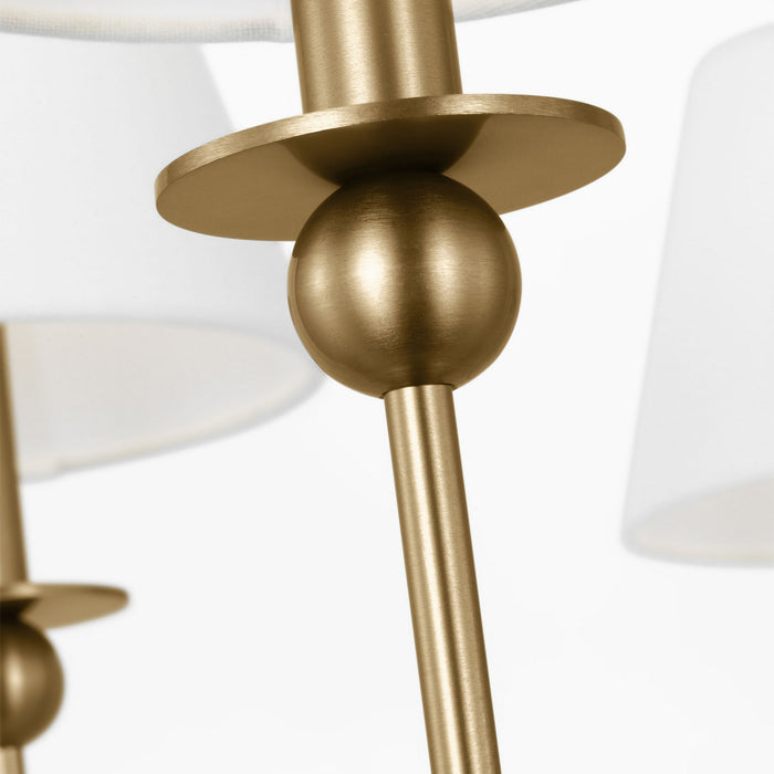 Myhouse Lighting Visual Comfort Studio - DJC1246SB - Six Light Chandelier - Elsay - Satin Brass
