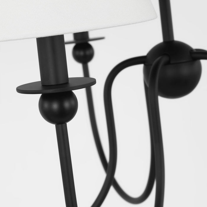 Myhouse Lighting Visual Comfort Studio - DJC1255MBK - Five Light Chandelier - Elsay - Midnight Black