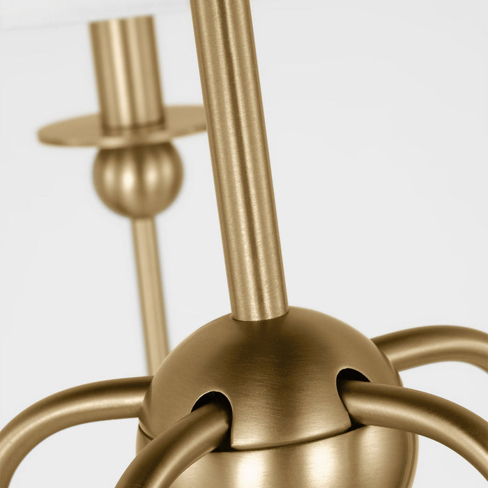 Myhouse Lighting Visual Comfort Studio - DJC1255SB - Five Light Chandelier - Elsay - Satin Brass