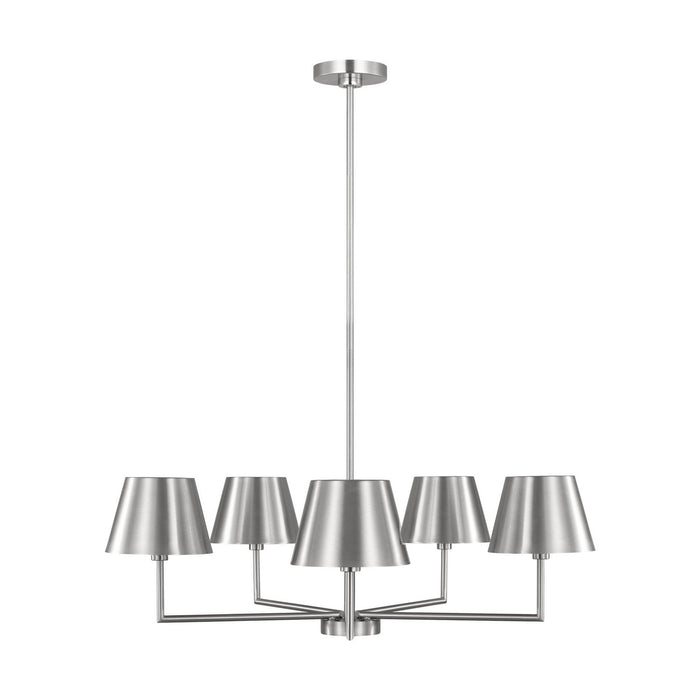Myhouse Lighting Visual Comfort Studio - DJC1265BS - Five Light Chandelier - Ender - Brushed Nickel
