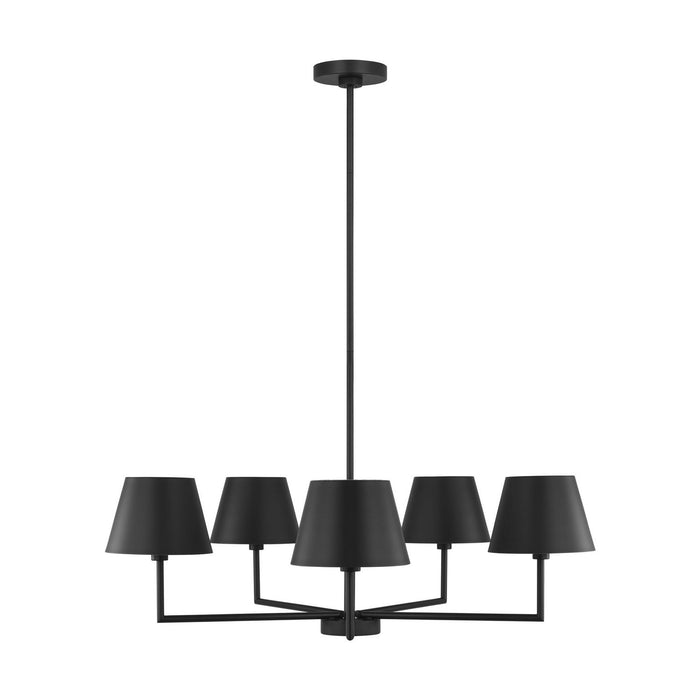 Myhouse Lighting Visual Comfort Studio - DJC1265MBK - Five Light Chandelier - Ender - Midnight Black