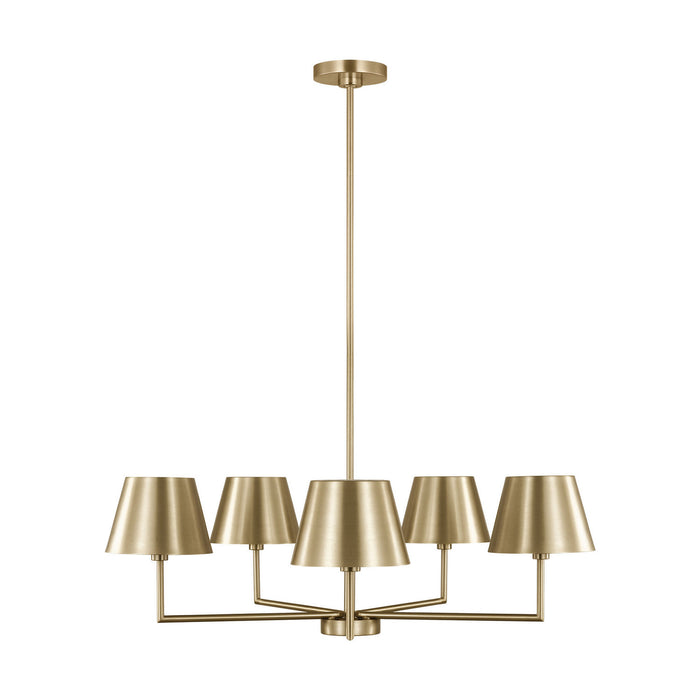 Myhouse Lighting Visual Comfort Studio - DJC1265SB - Five Light Chandelier - Ender - Satin Brass