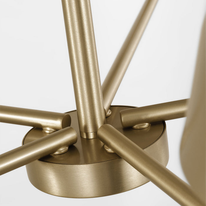 Myhouse Lighting Visual Comfort Studio - DJC1265SB - Five Light Chandelier - Ender - Satin Brass