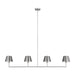 Myhouse Lighting Visual Comfort Studio - DJC1274BS - Four Light Linear Chandelier - Ender - Brushed Nickel