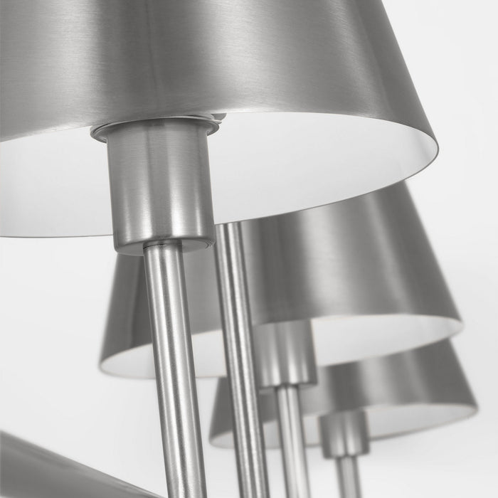 Myhouse Lighting Visual Comfort Studio - DJC1274BS - Four Light Linear Chandelier - Ender - Brushed Nickel