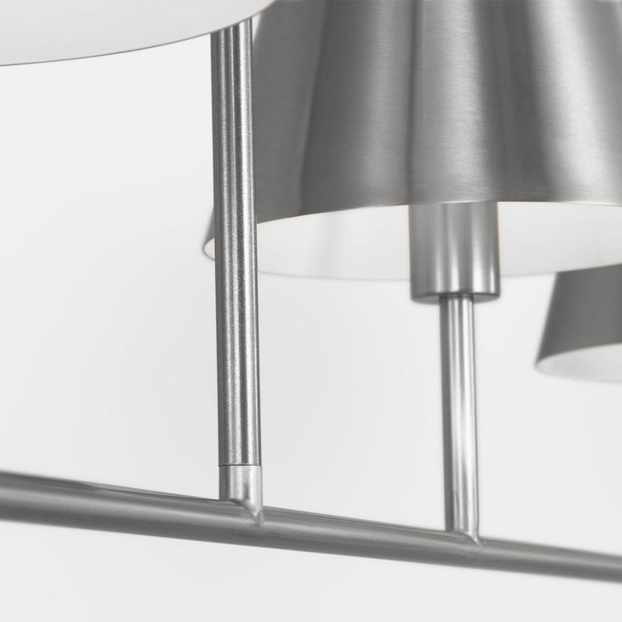 Myhouse Lighting Visual Comfort Studio - DJC1274BS - Four Light Linear Chandelier - Ender - Brushed Nickel