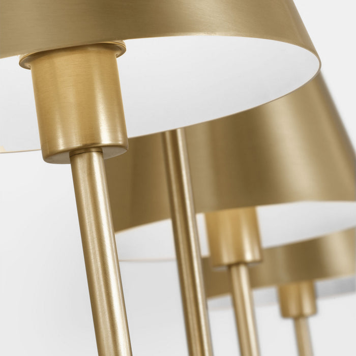 Myhouse Lighting Visual Comfort Studio - DJC1274SB - Four Light Linear Chandelier - Ender - Satin Brass