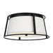 Myhouse Lighting Visual Comfort Studio - DJF1002MBK - Two Light Flush Mount - Cortes - Midnight Black