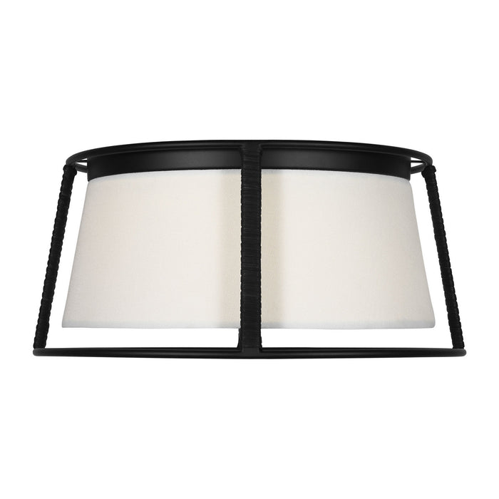 Myhouse Lighting Visual Comfort Studio - DJF1002MBK - Two Light Flush Mount - Cortes - Midnight Black