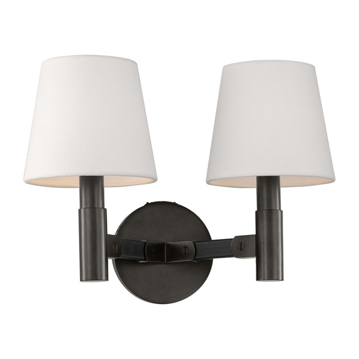 Myhouse Lighting Visual Comfort Studio - LW1152AI - Two Light Wall Sconce - Grayson - Aged Iron