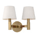 Myhouse Lighting Visual Comfort Studio - LW1152TWB - Two Light Wall Sconce - Grayson - Time Worn Brass