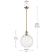 Myhouse Lighting Kichler - 52779CPZCLR - One Light Pendant - Laria - Champagne Bronze