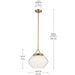 Myhouse Lighting Kichler - 52783CPZ - One Light Pendant - Nella - Champagne Bronze
