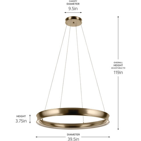 Myhouse Lighting Kichler - 52747CPZLED - LED Chandelier - Larousse - Champagne Bronze