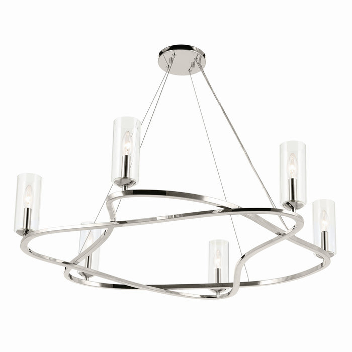 Myhouse Lighting Kichler - 52771PN - Six Light Chandelier - Harpin - Polished Nickel