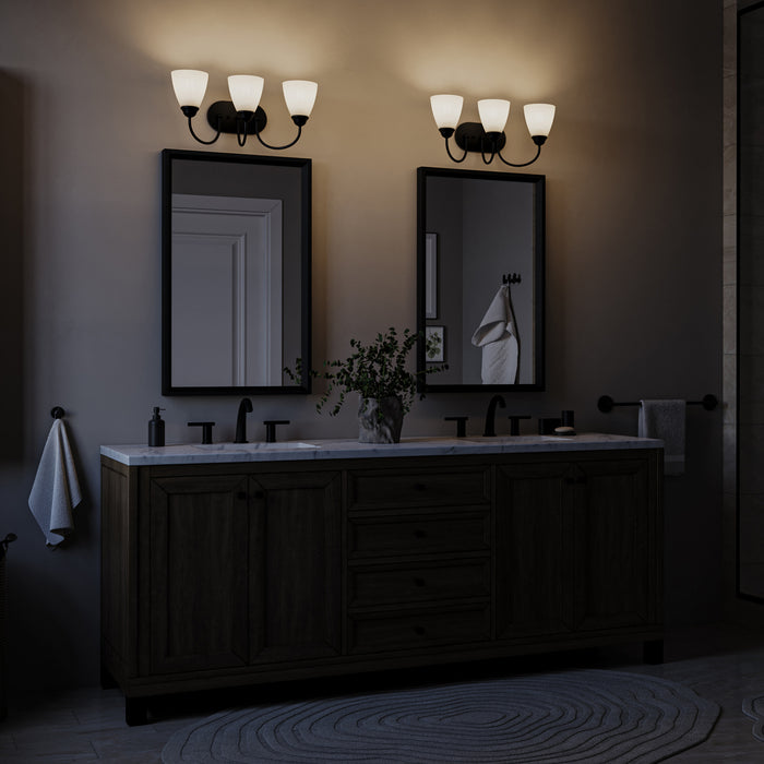 Myhouse Lighting Kichler - 45639BK - Three Light Bath - Jolie - Black