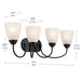 Myhouse Lighting Kichler - 45640BK - Four Light Bath - Jolie - Black