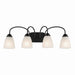 Myhouse Lighting Kichler - 45640BK - Four Light Bath - Jolie - Black