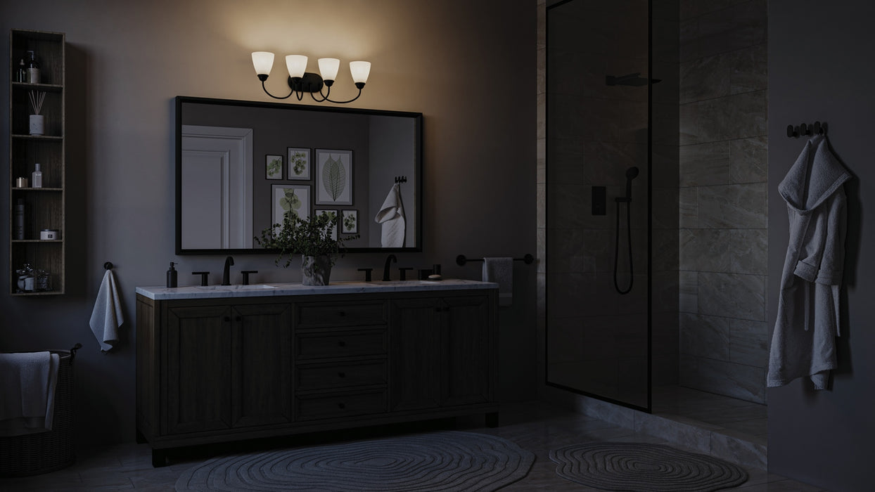 Myhouse Lighting Kichler - 45640BK - Four Light Bath - Jolie - Black