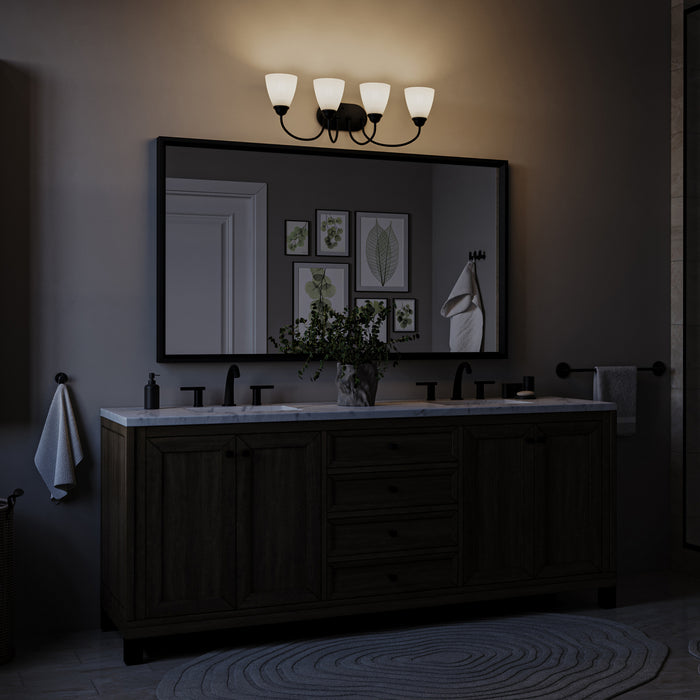 Myhouse Lighting Kichler - 45640BK - Four Light Bath - Jolie - Black