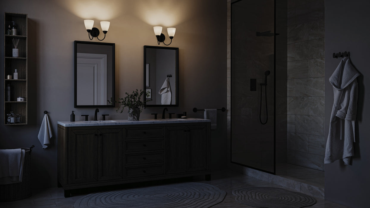Myhouse Lighting Kichler - 45638BK - Two Light Bath - Jolie - Black