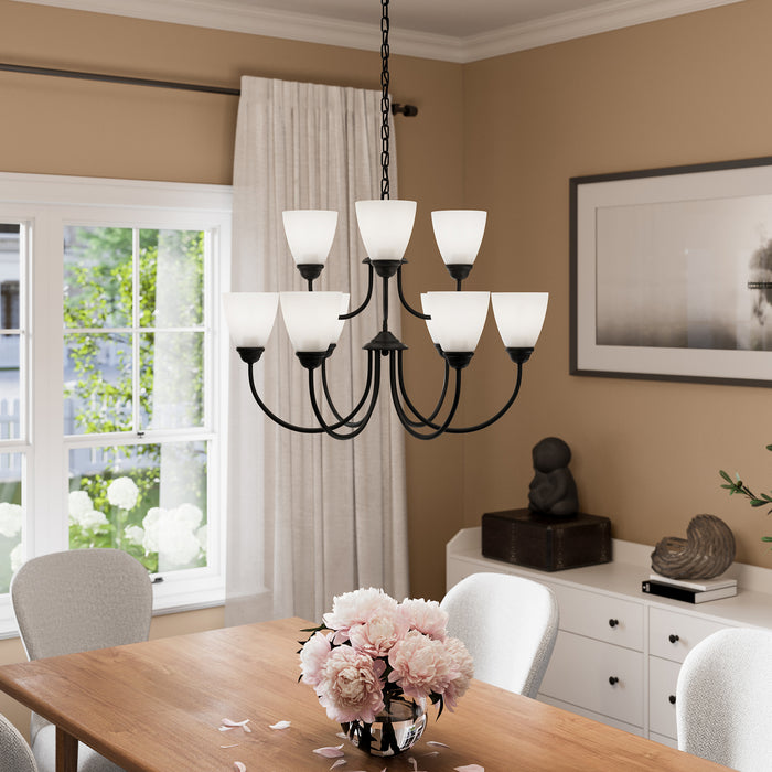 Myhouse Lighting Kichler - 43639BK - Nine Light Chandelier - Jolie - Black